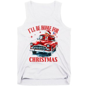 ILl Be Home For Christmas Funny Santa Claus Trump 2024 Tank Top