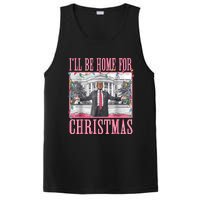 ILl Be Home For Christmas Santa Funny Trump Xmas Pajamas PosiCharge Competitor Tank