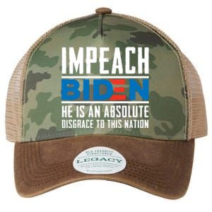 Impeach Biden He Is An Absolute Disgrace To This Nation Legacy Tie Dye Trucker Hat