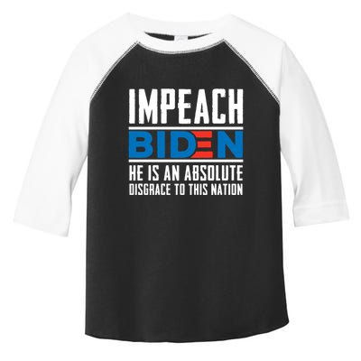 Impeach Biden He Is An Absolute Disgrace To This Nation Toddler Fine Jersey T-Shirt