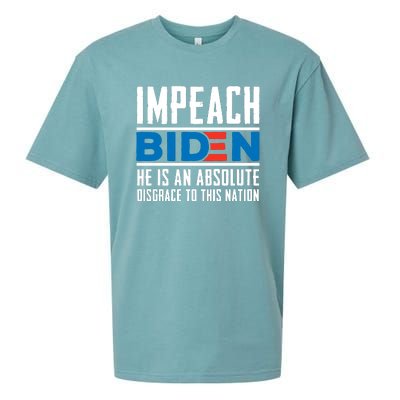 Impeach Biden He Is An Absolute Disgrace To This Nation Sueded Cloud Jersey T-Shirt