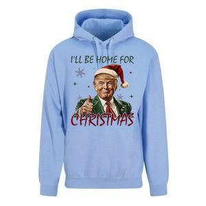 ILl Be Home For Christmas Funny Santa Claus Trump 2024 Unisex Surf Hoodie