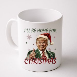 ILl Be Home For Christmas Funny Santa Claus Trump 2024 Coffee Mug