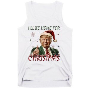 ILl Be Home For Christmas Funny Santa Claus Trump 2024 Tank Top