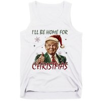 ILl Be Home For Christmas Funny Santa Claus Trump 2024 Tank Top