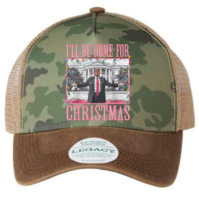 ILl Be Home For Christmas Santa Funny Trump Xmas Pajamas Legacy Tie Dye Trucker Hat