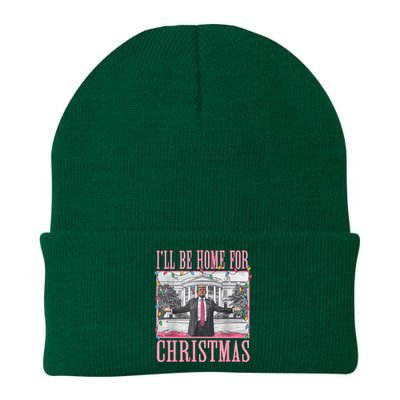 ILl Be Home For Christmas Santa Funny Trump Xmas Pajamas Knit Cap Winter Beanie