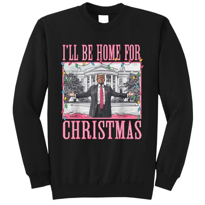 ILl Be Home For Christmas Santa Funny Trump Xmas Pajamas Sweatshirt