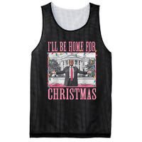 ILl Be Home For Christmas Santa Funny Trump Xmas Pajamas Mesh Reversible Basketball Jersey Tank