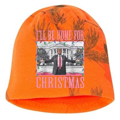 ILl Be Home For Christmas Santa Funny Trump Xmas Pajamas Kati - Camo Knit Beanie