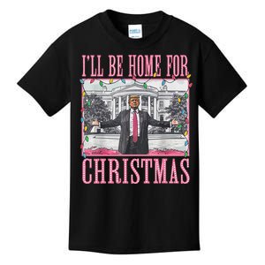 ILl Be Home For Christmas Santa Funny Trump Xmas Pajamas Gift Kids T-Shirt