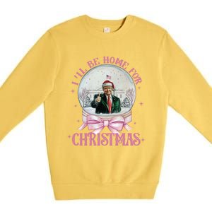 ILl Be Home For Christmas Trump Xmas 2024 Cute Gift Premium Crewneck Sweatshirt