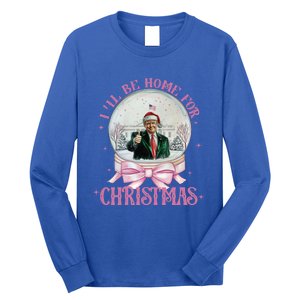 ILl Be Home For Christmas Trump Xmas 2024 Cute Gift Long Sleeve Shirt