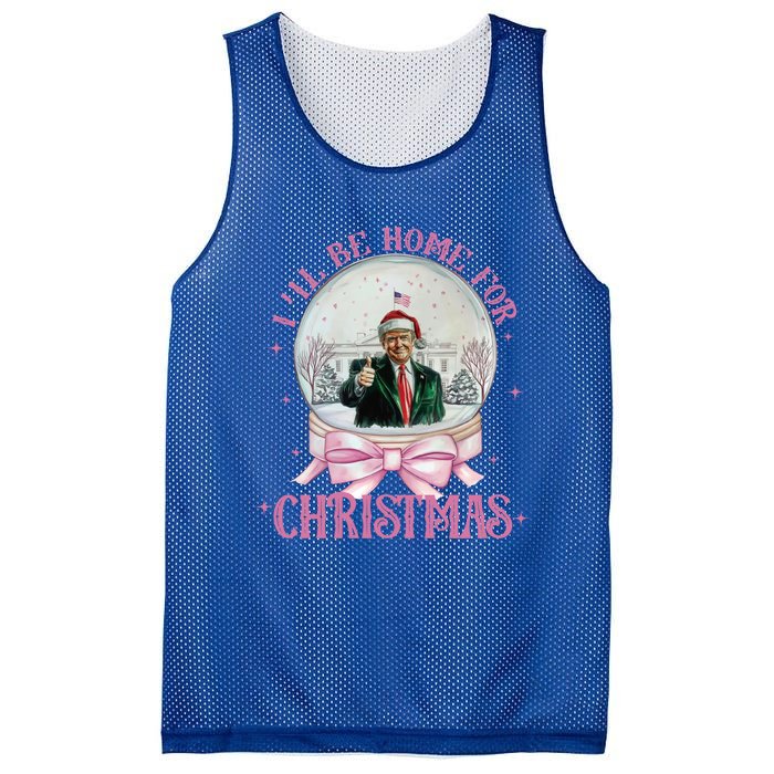 ILl Be Home For Christmas Trump Xmas 2024 Cute Gift Mesh Reversible Basketball Jersey Tank