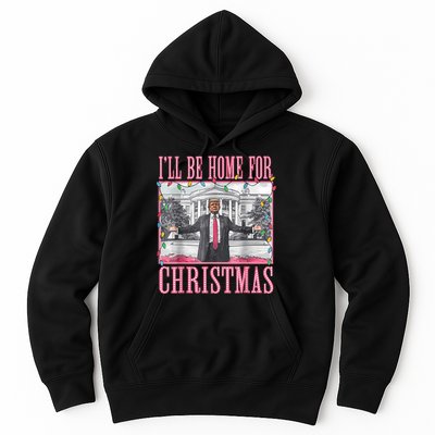 ILl Be Home For Christmas Santa Funny Trump Xmas Pajamas Hoodie