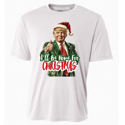 ILl Be Home For Christmas Santa Trump Xmas Pajamas Funny Cooling Performance Crew T-Shirt