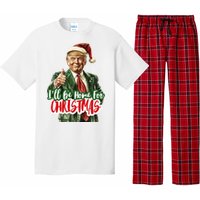 ILl Be Home For Christmas Santa Trump Xmas Pajamas Funny Pajama Set