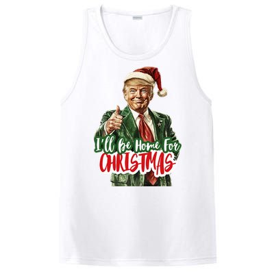 ILl Be Home For Christmas Santa Trump Xmas Pajamas Funny PosiCharge Competitor Tank