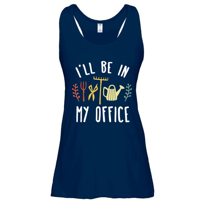 I'll Be In My Office Garden Funny Gardening Ladies Essential Flowy Tank