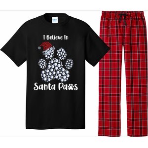 I Believe In Santa Paws Dog Lover Christmas Gift Pajama Set