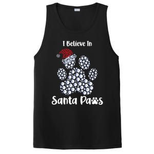 I Believe In Santa Paws Dog Lover Christmas Gift PosiCharge Competitor Tank