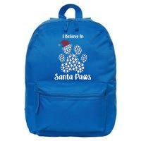 I Believe In Santa Paws Dog Lover Christmas Gift 16 in Basic Backpack