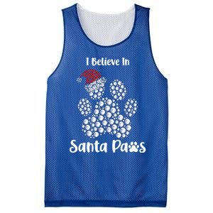 I Believe In Santa Paws Dog Lover Christmas Gift Mesh Reversible Basketball Jersey Tank