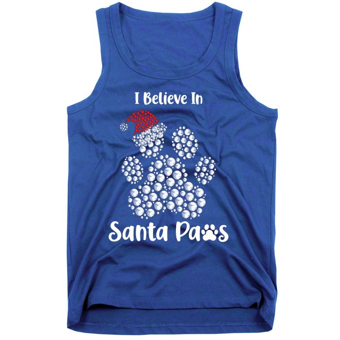 I Believe In Santa Paws Dog Lover Christmas Gift Tank Top