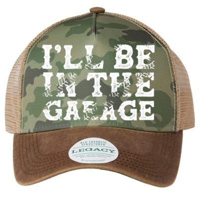 ILl Be In The Garage Auto Mechanic Project Car Sweat Legacy Tie Dye Trucker Hat