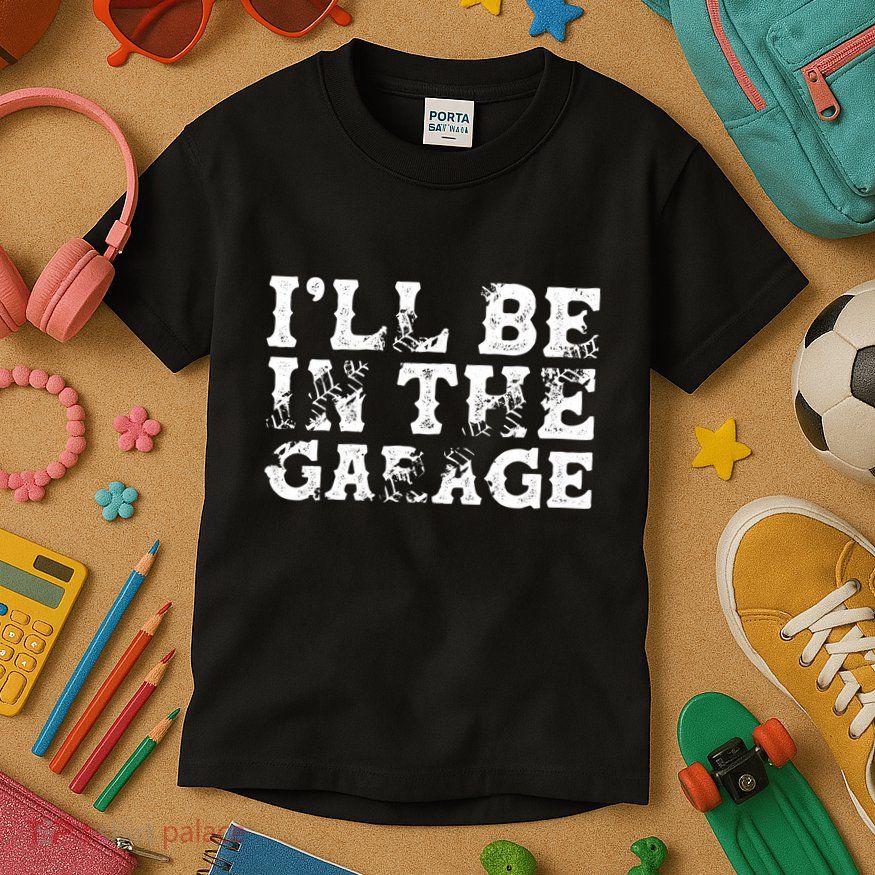 ILl Be In The Garage Auto Mechanic Project Car Sweat Kids T-Shirt