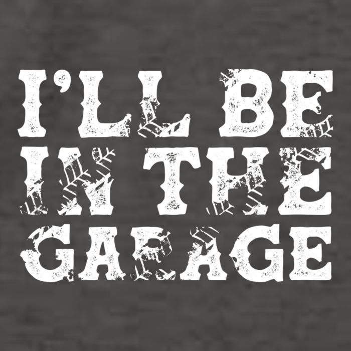 ILl Be In The Garage Auto Mechanic Project Car Sweat Vector Backpack