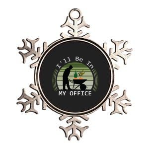 Ill Be In My Office Garden Metallic Star Ornament