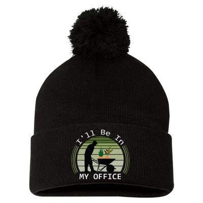 Ill Be In My Office Garden Pom Pom 12in Knit Beanie