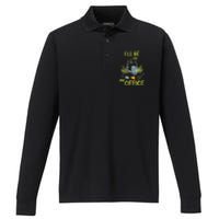 ILl Be In My Office Garden ILl Be In My Office Gardening Performance Long Sleeve Polo