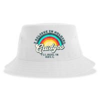 I Believe In Holding Grudges Ill Heal In Hell Heart Rainbow Sustainable Bucket Hat