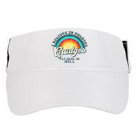 I Believe In Holding Grudges Ill Heal In Hell Heart Rainbow Adult Drive Performance Visor