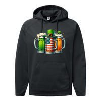 Irish Beer Ireland St Patricks Day Drinking Party Performance Fleece Hoodie