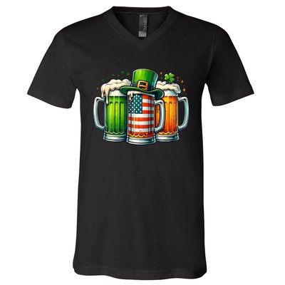 Irish Beer Ireland St Patricks Day Drinking Party V-Neck T-Shirt