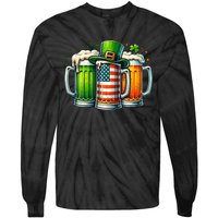 Irish Beer Ireland St Patricks Day Drinking Party Tie-Dye Long Sleeve Shirt