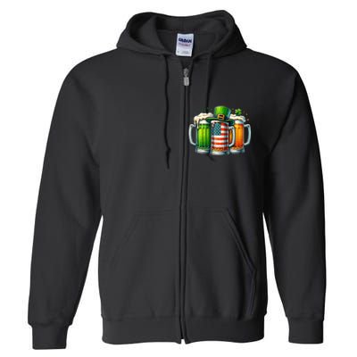 Irish Beer Ireland St Patricks Day Drinking Party Full Zip Hoodie