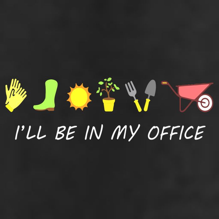 I'll Be In My Office Garden Funny Distressed Gardening Adult Drive Performance Visor
