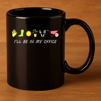 I'll Be In My Office Garden Funny Distressed Gardening 11oz C Handle Ceramic Mug