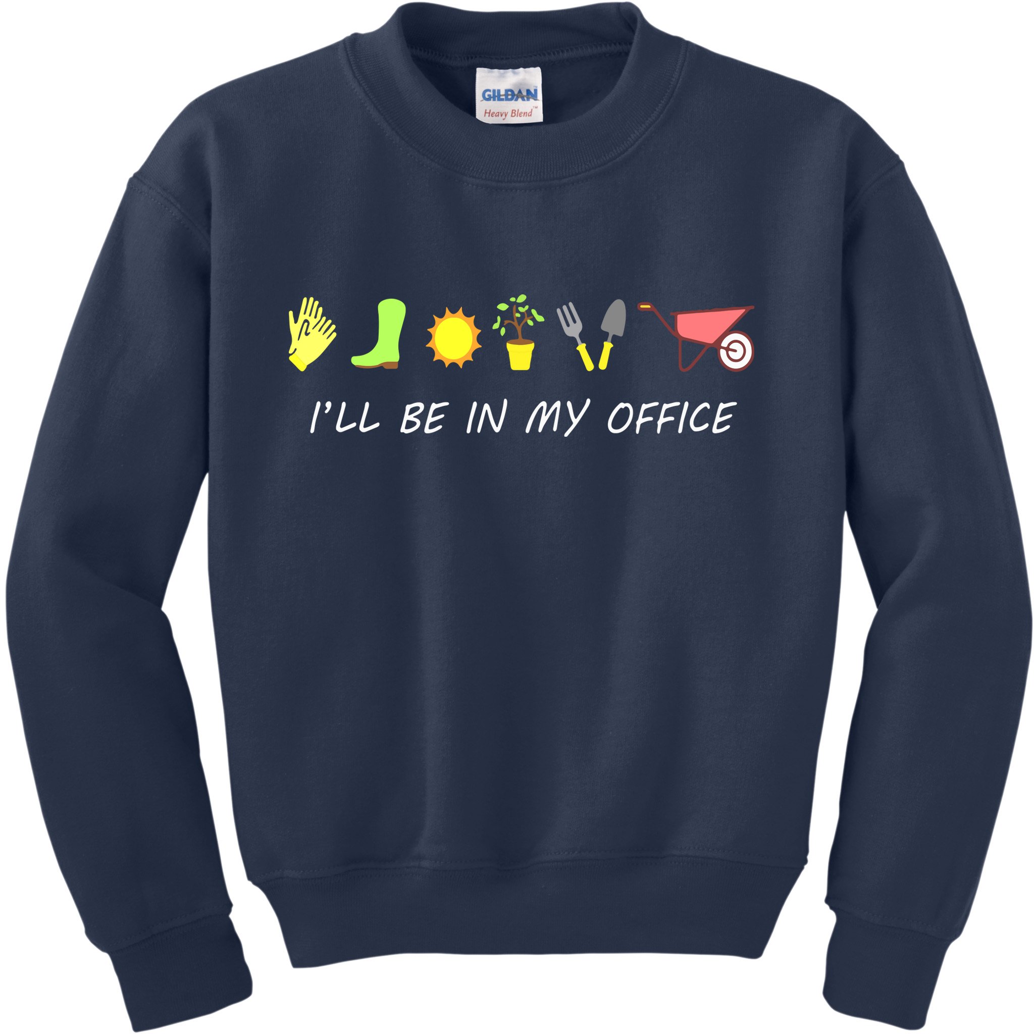 I'll Be In My Office Garden Funny Distressed Gardening Kids Sweatshirt
