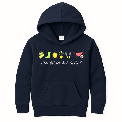 I'll Be In My Office Garden Funny Distressed Gardening Kids Hoodie