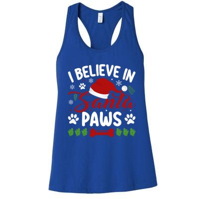 I Believe In Santa Paws Gift Women's Racerback Tank