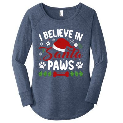 I Believe In Santa Paws Gift Women's Perfect Tri Tunic Long Sleeve Shirt