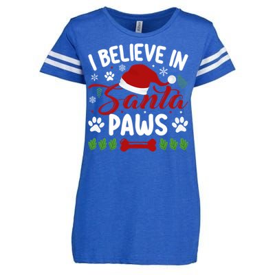 I Believe In Santa Paws Gift Enza Ladies Jersey Football T-Shirt