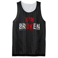 I'M Broken Invisible Illness I'M OK Broken Mesh Reversible Basketball Jersey Tank