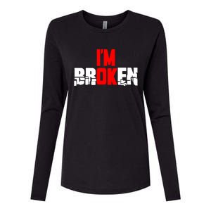 Im Broken Womens Cotton Relaxed Long Sleeve T-Shirt