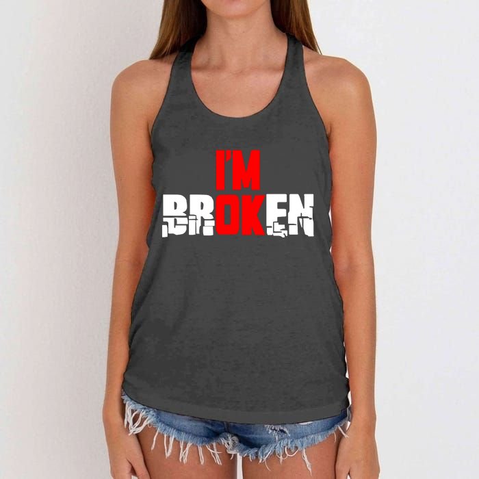 Im Broken Women's Knotted Racerback Tank